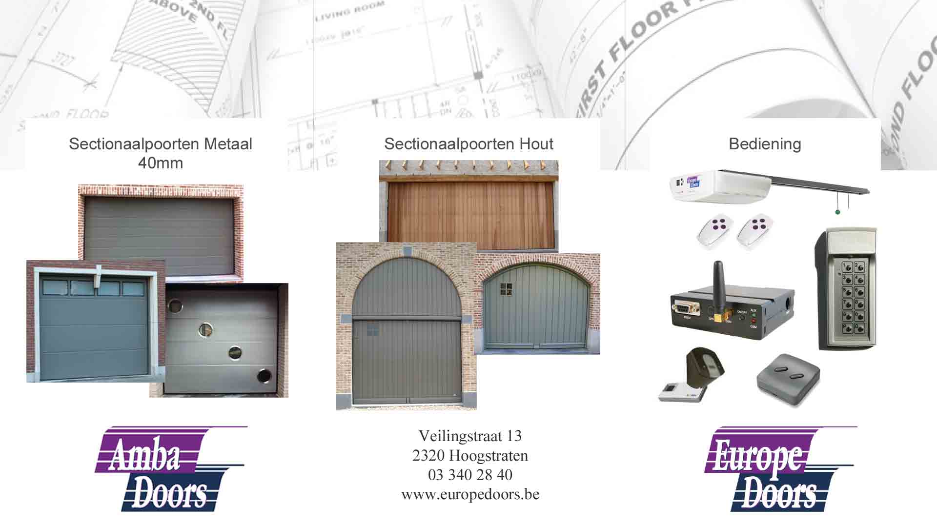 garagepoortinstallateurs Oostmalle Europe Doors NV - Amba Doors NV